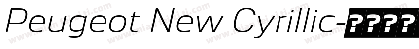 Peugeot New Cyrillic字体转换